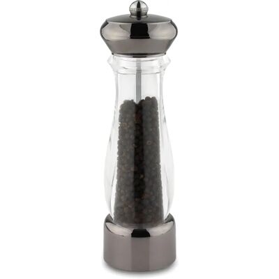 Grunwerg Gunmetal Grey and Acrylic Pepper or Salt Mill - Mill Grunwerg Gunmetal Grey and Acrylic Pepper or Salt Mill - Mill