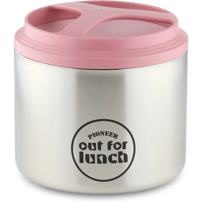 Pioneer Vacuum Lunch Box - Pink, 2 Compartments, 12cm Wide Opening - Lunch Box Pioneer Vacuum Lunch Box - Pink, 2 Compartments, 12cm Wide Opening - Lunch Box