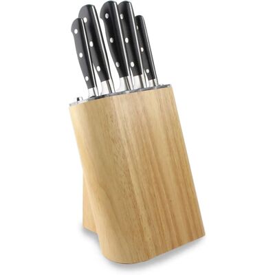 Rio Rockingham Forge SHARPN Rubber Wood 5 Piece Self-sharpening Knife Block Set Rio Rockingham Forge SHARPN Rubber Wood 5 Piece Self-sharpening Knife Block Set