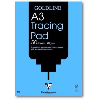Clairefontaine 5019380450027 Notebook - A3, 50 Sheets, Black & Blue Clairefontaine 5019380450027 Notebook - A3, 50 Sheets, Black & Blue