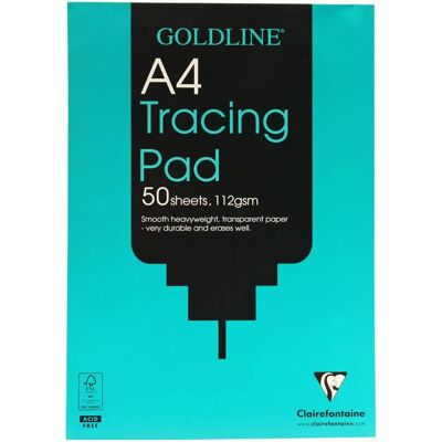 Clairefontaine Goldline Heavyweight Tracing Pad - 112gsm - A4 Clairefontaine Goldline Heavyweight Tracing Pad - 112gsm - A4