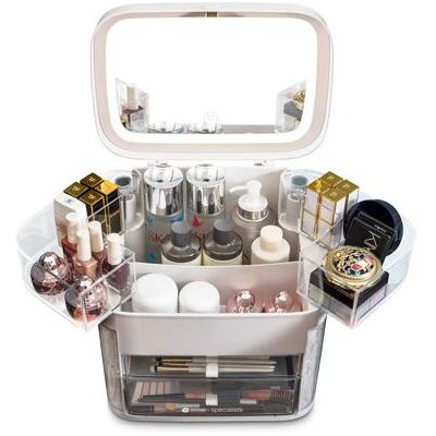 Rio Weiße Acryl-Aufbewahrungsbox mit Dimmable Spiegel - Aufbewahrungsbox Rio Weiße Acryl-Aufbewahrungsbox mit Dimmable Spiegel - Aufbewahrungsbox