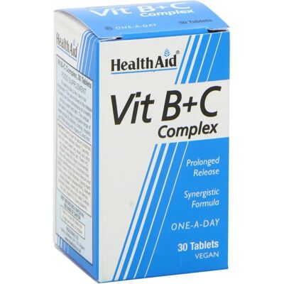 HealthAid Vit B+C Complex - Energy & Immune - 30 Tablets HealthAid Vit B+C Complex - Energy & Immune - 30 Tablets