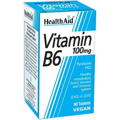 HealthAid Vitamin B6 - 100mg - 90 Tablets HealthAid Vitamin B6 - 100mg - 90 Tablets