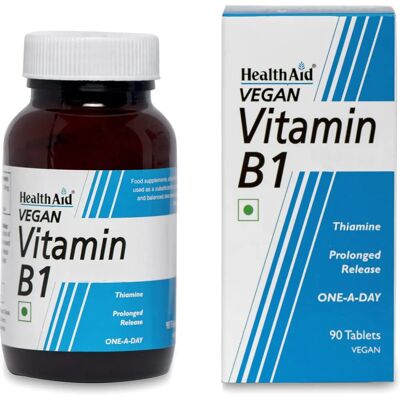 HealthAid Vitamin B1 100mg Retardtabletten - Vitamin B1 Ergänzung HealthAid Vitamin B1 100mg Retardtabletten - Vitamin B1 Ergänzung