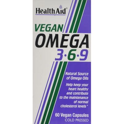 Health Aid Vegane Omega 3-6-9 Kapseln - 60 Stück Health Aid Vegane Omega 3-6-9 Kapseln - 60 Stück
