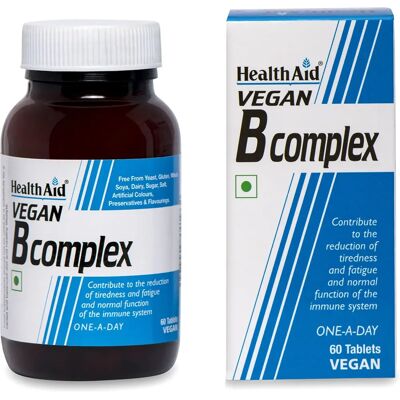 Health Aid Vegan B Complex Tablets - Support Energy & Health Health Aid Vegan B Complex Tablets - Support Energy & Health