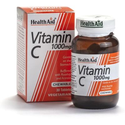 Health Aid Vitamin C 1000mg Orangenkautabletten - Vitamine Health Aid Vitamin C 1000mg Orangenkautabletten - Vitamine