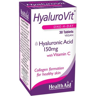 Health Aid Hyalurovit - Hyaluronsäure Tabletten für Haut & Gelen Health Aid Hyalurovit - Hyaluronsäure Tabletten für Haut & Gelen
