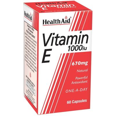 HealthAid Vitamin E 1000iu Natural Capsules - Vitamin E Capsules HealthAid Vitamin E 1000iu Natural Capsules - Vitamin E Capsules