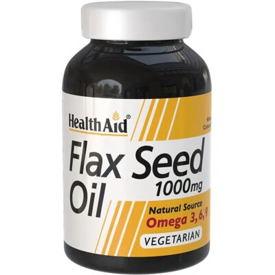 Health Aid Flaxseed Oil 1000mg - 60 Vegetarische Kapseln Health Aid Flaxseed Oil 1000mg - 60 Vegetarische Kapseln