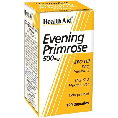 Health Aid Evening Primrose Oil 500mg + Vitamin E - Supplement Health Aid Evening Primrose Oil 500mg + Vitamin E - Supplement