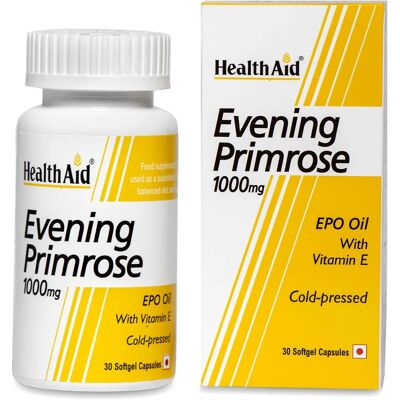 Health Aid Evening Primrose Oil 1000mg Capsules - Supplements Health Aid Evening Primrose Oil 1000mg Capsules - Supplements
