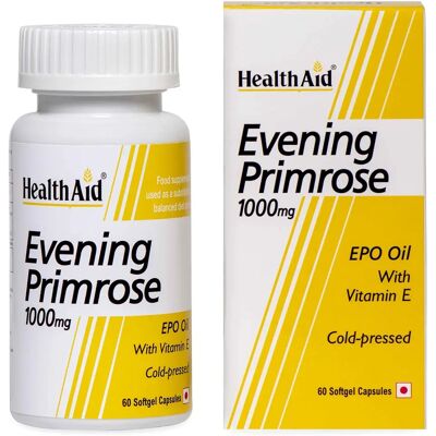 Health Aid Evening Primrose Oil 1000mg + Vitamin E - Nahrungsergänzung Health Aid Evening Primrose Oil 1000mg + Vitamin E - Nahrungsergänzung