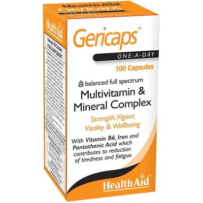 HealthAid Gericaps Multivitamin & Mineral Complex - Support Vitality & Energy HealthAid Gericaps Multivitamin & Mineral Complex - Support Vitality & Energy