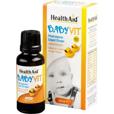 HealthAid Baby Vit Sapore Arancia Gocce Multivitaminiche - Supporta l'Alimentazione del Neonato HealthAid Baby Vit Sapore Arancia Gocce Multivitaminiche - Supporta l'Alimentazione del Neonato