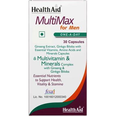 Health Aid MultiMax - Men - Vitamins & Minerals - 30 Capsules Health Aid MultiMax - Men - Vitamins & Minerals - 30 Capsules