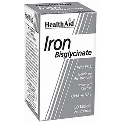 HealthAid Eisen Bisglycinate - Vitamin C - 30 Tabletten HealthAid Eisen Bisglycinate - Vitamin C - 30 Tabletten