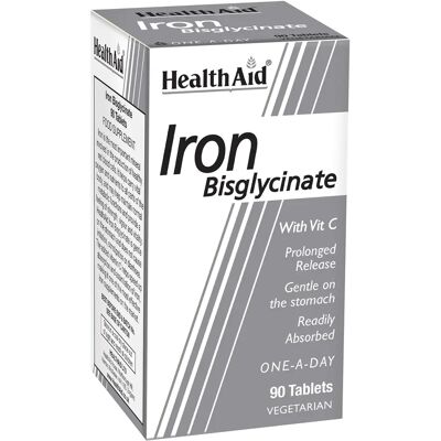 Health Aid HealthAid Eisen Bisglycinate - 90 Vegetarische Tabletten - Vitamine und Supplements Health Aid HealthAid Eisen Bisglycinate - 90 Vegetarische Tabletten - Vitamine und Supplements
