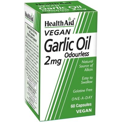 HealthAid Knoblauchöl 2mg Vegane Kapseln - Gesundheitstyp HealthAid Knoblauchöl 2mg Vegane Kapseln - Gesundheitstyp