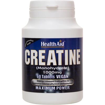 Health Aid Creatine Monohydrate 1000mg - 60 Tablets - Dietary Supplement Health Aid Creatine Monohydrate 1000mg - 60 Tablets - Dietary Supplement