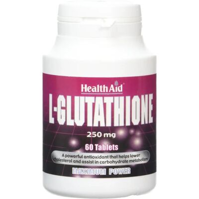 Health Aid L-Glutathione 250mg - 60 Tablets Health Aid L-Glutathione 250mg - 60 Tablets