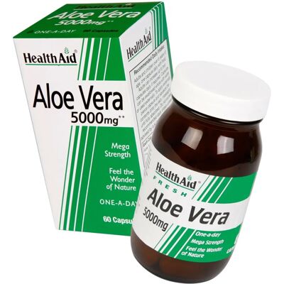 HealthAid Aloe Vera 5000mg Capsules - HealthAid Aloe Vera 5000mg 60 tablets HealthAid Aloe Vera 5000mg Capsules - HealthAid Aloe Vera 5000mg 60 tablets