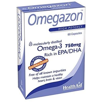 Health Aid Omegazon Norwegian Fish Oil 60 Capsules - Dietary Supplement Health Aid Omegazon Norwegian Fish Oil 60 Capsules - Dietary Supplement