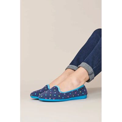 Moshulu Amaretti Mid Blue Ballerina Slippers - Slippers Moshulu Amaretti Mid Blue Ballerina Slippers - Slippers