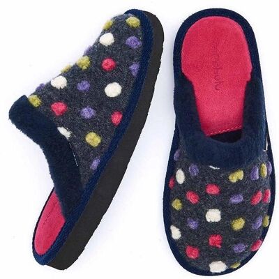 Moshulu Malia 2 Blue Slip-On Slippers - Slippers Moshulu Malia 2 Blue Slip-On Slippers - Slippers