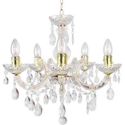 Litecraft - Marie Therese - Brass - Crystal - Chandelier Litecraft - Marie Therese - Brass - Crystal - Chandelier