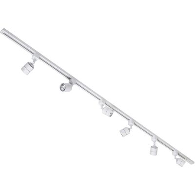 Litecraft 2 Metre Kitchen Track Light - 6 Soho Fixtures & LED Bulbs Litecraft 2 Metre Kitchen Track Light - 6 Soho Fixtures & LED Bulbs