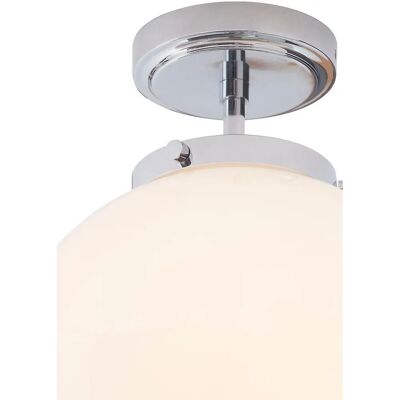 Forum Porto Bathroom Ceiling Light Chrome & Opal - Modern Ceiling Light Forum Porto Bathroom Ceiling Light Chrome & Opal - Modern Ceiling Light