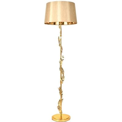 BHS Lighting BHS Brookby Single Light Floor Lamp - Satin Gold - 162cm BHS Lighting BHS Brookby Single Light Floor Lamp - Satin Gold - 162cm