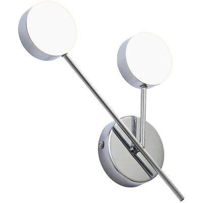 Forum Lighting Edessa 4000k LED 2 Arm Bathroom Wall Lamp Chrome - Wall Lamp Forum Lighting Edessa 4000k LED 2 Arm Bathroom Wall Lamp Chrome - Wall Lamp