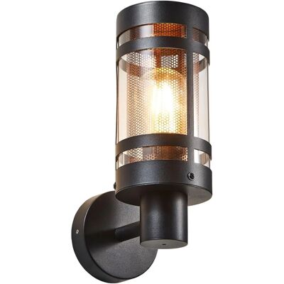 Forum Gada Outdoor Wall Light - Black & Brass - Wall Fitting - IP44 Forum Gada Outdoor Wall Light - Black & Brass - Wall Fitting - IP44