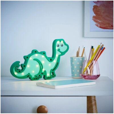 Litecraft Glow Dinosaur Table Lamp LED Children's Lighting - Green Litecraft Glow Dinosaur Table Lamp LED Children's Lighting - Green