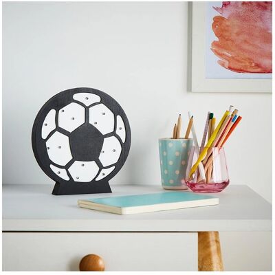Litecraft Glow Football Children's LED Table Lamp - Black, White Litecraft Glow Football Children's LED Table Lamp - Black, White