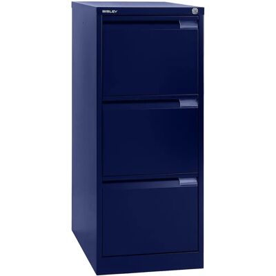 BISLEY Stahl Hängeschrank - 3 Schubladen, Oxfordblau - Aktenregal BISLEY Stahl Hängeschrank - 3 Schubladen, Oxfordblau - Aktenregal