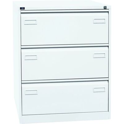 Bisley Light Hängeregistraturschrank - Verkehrsweiß, 3 Schubladen, 80cm breit Bisley Light Hängeregistraturschrank - Verkehrsweiß, 3 Schubladen, 80cm breit