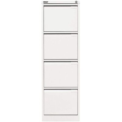BISLEY Abschließbarer Aktenschrank - 4 Schubladen, Stahl, Weiß BISLEY Abschließbarer Aktenschrank - 4 Schubladen, Stahl, Weiß