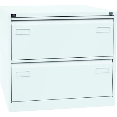 Bisley Light Verriegelbarer Aktenschrank - 2 Schubladen, 80x62x71 cm Bisley Light Verriegelbarer Aktenschrank - 2 Schubladen, 80x62x71 cm