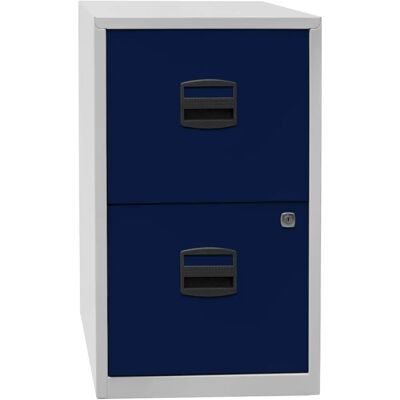 BISLEY Aktenregal - Hellgrau / Oxfordblau - 2 Schubladen BISLEY Aktenregal - Hellgrau / Oxfordblau - 2 Schubladen
