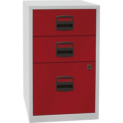 BISLEY PFA Armoire de rangement - Gris clair / Rouge cardinal - Publicité BISLEY PFA Armoire de rangement - Gris clair / Rouge cardinal - Publicité