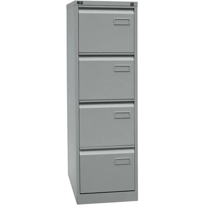BISLEY LIGHT Aktenschrank - 4 Schubladen - Hellgrau - Büromöbel BISLEY LIGHT Aktenschrank - 4 Schubladen - Hellgrau - Büromöbel