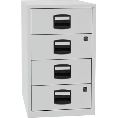 Armadio di stoccaggio BISLEY PFA - 4 cassetti, grigio chiaro Armadio di stoccaggio BISLEY PFA - 4 cassetti, grigio chiaro