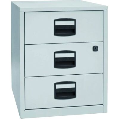 Armadio di stoccaggio BISLEY PFA - 3 cassetti, grigio chiaro Armadio di stoccaggio BISLEY PFA - 3 cassetti, grigio chiaro