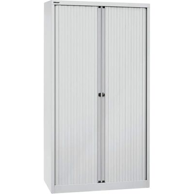 Bisley Rollladenschrank - Stahl, Hellgrau, 4 Fachböden - Aktenschrank Bisley Rollladenschrank - Stahl, Hellgrau, 4 Fachböden - Aktenschrank