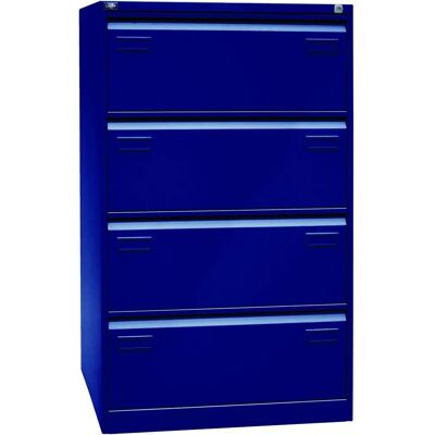 BISLEY LIGHT Aktenschrank - 2 Reihen, 4 Schubladen, Hellblau - Büromöbel BISLEY LIGHT Aktenschrank - 2 Reihen, 4 Schubladen, Hellblau - Büromöbel