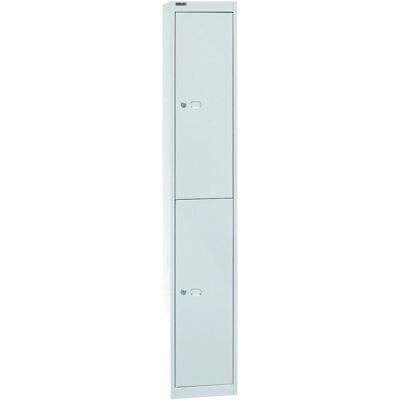 Bisley Schrank - 2 abschließbare Fächer, Stahl, 30,5cm breit Bisley Schrank - 2 abschließbare Fächer, Stahl, 30,5cm breit